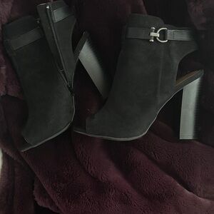 Charlotte Russe Black Heeled Boots